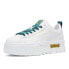 Фото #2 товара Puma Mayze Heritage Velvet Platform Womens White Sneakers Casual Shoes 39711301