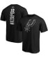 Фото #1 товара Men's Demar Derozan Black San Antonio Spurs Playmaker Name and Number Team Logo T-shirt