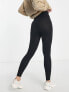 Stradivarius Tall seamless ribbed leggings in black