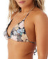 Juniors' Macaw Tropical Printed Venice Triangle Bikini Top