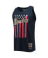 ფოტო #3 პროდუქტის Men's Navy Atlanta Braves Cooperstown Collection Stars and Stripes Tank Top