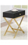 Фото #2 товара Coleen Side Table in Black & Brass