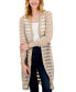 ფოტო #3 პროდუქტის Women's Striped Long Cardigan, Created for Macy's