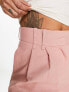 Фото #2 товара ASOS DESIGN wide leg suit trouser with linen in dusty pink