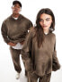 Фото #1 товара ASOS DESIGN oversized hoodie in brown wash