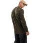 Фото #2 товара Jack & Jones knitted button through polo in khaki