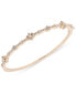 ფოტო #1 პროდუქტის Crystal & Imitation Pearl Flower Bangle Bracelet