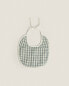 Фото #1 товара Gingham check baby bib