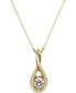 Фото #1 товара Sirena diamond Twist Pendant Necklace in 14k Gold (1/8 ct. t.w.)