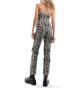 Basic Pleasure Mode crowd print straight leg jeans co-ord in grey grau, 36 - фото #4