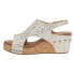 Фото #3 товара Corkys Carley Glitter Studded Wedge Womens Silver Casual Sandals 30-5316-LSNG
