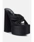 Women's Strobing Knotted Chunky Platform Heels sandals