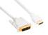 Фото #1 товара InLine HDMI to DVI Cable male / 18+1 male white gold 1m