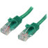 Фото #7 товара StarTech.com Cat5e Ethernet Patch Cable with Snagless RJ45 Connectors - 0.5 m - Green - 0.5 m - Cat5e - U/UTP (UTP) - RJ-45 - RJ-45