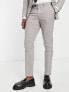 Jack & Jones Premium slim fit suit trousers in light grey check