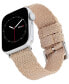 Women's Tan Woven Perlon Band Compatible with 42/44/45/Ultra/Ultra 2 Apple Watch