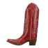 Фото #3 товара Circle G by Corral Embroidered And Studded Snip Toe Cowboy Womens Red Casual Bo