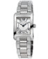 ფოტო #1 პროდუქტის Women's Swiss Carree Stainless Steel Bracelet Watch 23x21mm