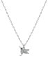 ფოტო #1 პროდუქტის Cubic Zirconia Hummingbird Pendant Necklace in Sterling Silver, 16" + 2" extender, Created for Macy's