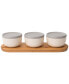Leo Collection 6-Pc. Covered Bowl Set with Bamboo Tray