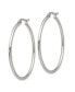 Фото #2 товара Stainless Steel Polished Diameter Hoop Earrings