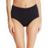 TYR Women's 243086 Solid Black High Waist Bikini Bottom Swimwear Size 6