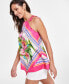 ფოტო #3 პროდუქტის Women's Scarf-Print Halter Top, Created for Macy's