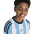 ADIDAS Messi Training short sleeve T-shirt White / Semi Blue Burst, 11-12 лет - фото #6