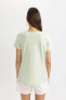 Kadın T-shirt Mint Yeşili K1508az/gn1180