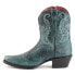 Ferrini Molly Embroidered Zippered Snip Toe Cowboy Womens Blue, Green Casual Bo