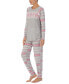 Фото #8 товара Пижама Cuddl Duds Brushed Sweater-Knit