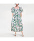 Фото #2 товара Платье из хлопка и шелка Jessie Zhao New York изумрудного цвета смокинговое