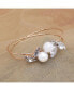 ფოტო #2 პროდუქტის Women's White Pearl Foliage Bracelet