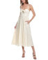 Solid & Striped The Aurora Linen-Blend Midi Dress Women's White L