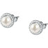 Silver earrings with pearls Pearl SAER51