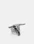 Фото #1 товара ASOS DESIGN – Ring aus wasserfestem Edelstahl mit Widder-Totenkopfdetail in Silber-Optik