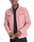 Фото #1 товара Men's Perforated Faux Leather Hipster Jacket, Created for Macy's