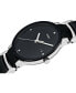 ფოტო #6 პროდუქტის Watch, Unisex Swiss Centrix Diamond Accent Stainless Steel and Black Ceramic Bracelet 38mm R30934712