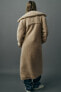 Фото #14 товара Шерстяное пальто ZARA Extra-long faux shearling
