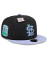 Фото #1 товара Бейсболка New Era мужская черно-лиловая St. Louis Cardinals Grape Big League Chew - 9FIFTY Snapback Hat