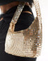 ASOS DESIGN chainmail shoulder bag in gold