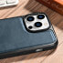 Etui pokryte naturalną skórą do iPhone 14 Pro Max Leather Oil Wax granatowy