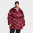 Фото #1 товара Women's Plus Size Puffer Jacket - Ava & Viv Berry Red 2X