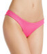 Фото #1 товара Aqua 285076 Womens Hipster Ribbed Swim Bottom Swimwear Pink, Size Large