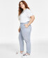 Фото #3 товара Брюки женские Tommy Hilfiger в полоску Hampton Chino plus Size, созданные для Macy's