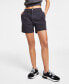 Фото #1 товара Women's Cotton Mid-Rise Pleated Shorts