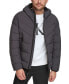 Фото #1 товара Men's Chevron Stretch Jacket With Sherpa Lined Hood