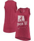 Фото #1 товара Women's Crimson Alabama Crimson Tide Ferris Melange V-Neck Tank Top