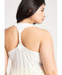 ფოტო #3 პროდუქტის Plus Size Crochet Twist Back Racer Top