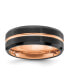 Stainless Steel Brushed Black Rose IP-plated 8mm Band Ring